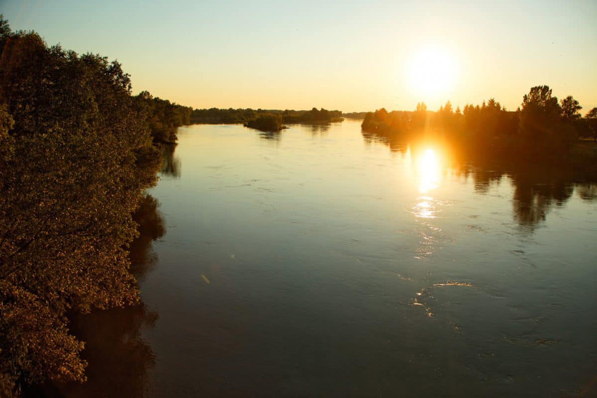 Sonnenuntergang an der Drau Sonnenuntergang an der Drau