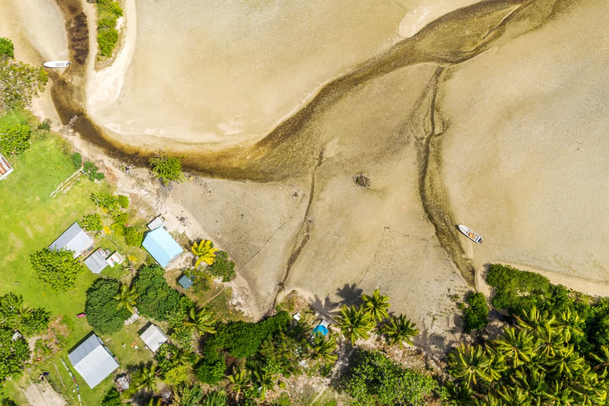 Das Meer kommt dem Dorf Raviravi auf Fiji immer näher Das Meer kommt dem Dorf Raviravi auf Fiji immer näher