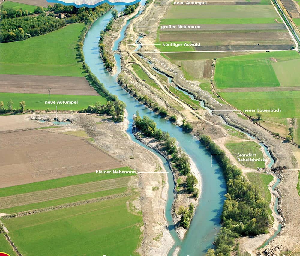 Drau, Obergottesfeld nach Maßnahmenumsetzung , © by Amt der Kärntner Landesregierung / S. Tichy Drau, Obergottesfeld nach Maßnahmenumsetzung , © by Amt der Kärntner Landesregierung / S. Tichy