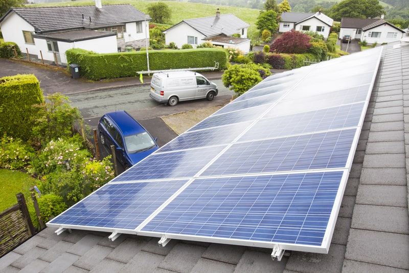 Solarpanel auf Hausdach