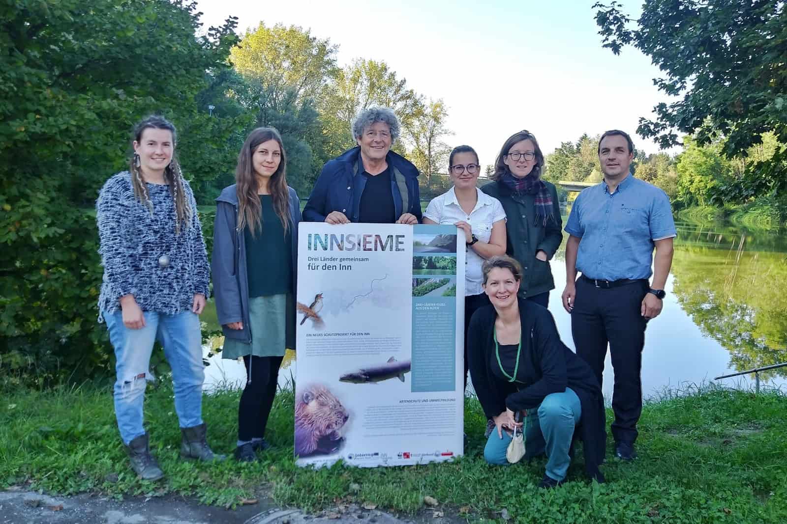 Das Organisationsteam der INNvisionen-Workshops: Vertreterinnen der Universität Innsbruck mit Prof. Leopold Füreder (Mitte), INNsieme-Projektleiterin Elisabeth Sötz (Mitte unten) und Andreas Nemmert von Revital (rechts)