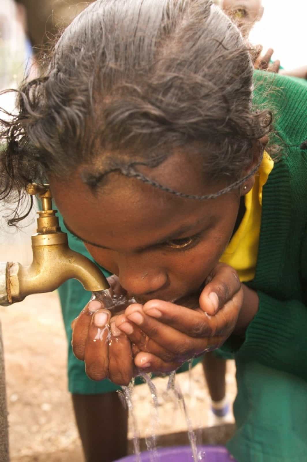 child with water