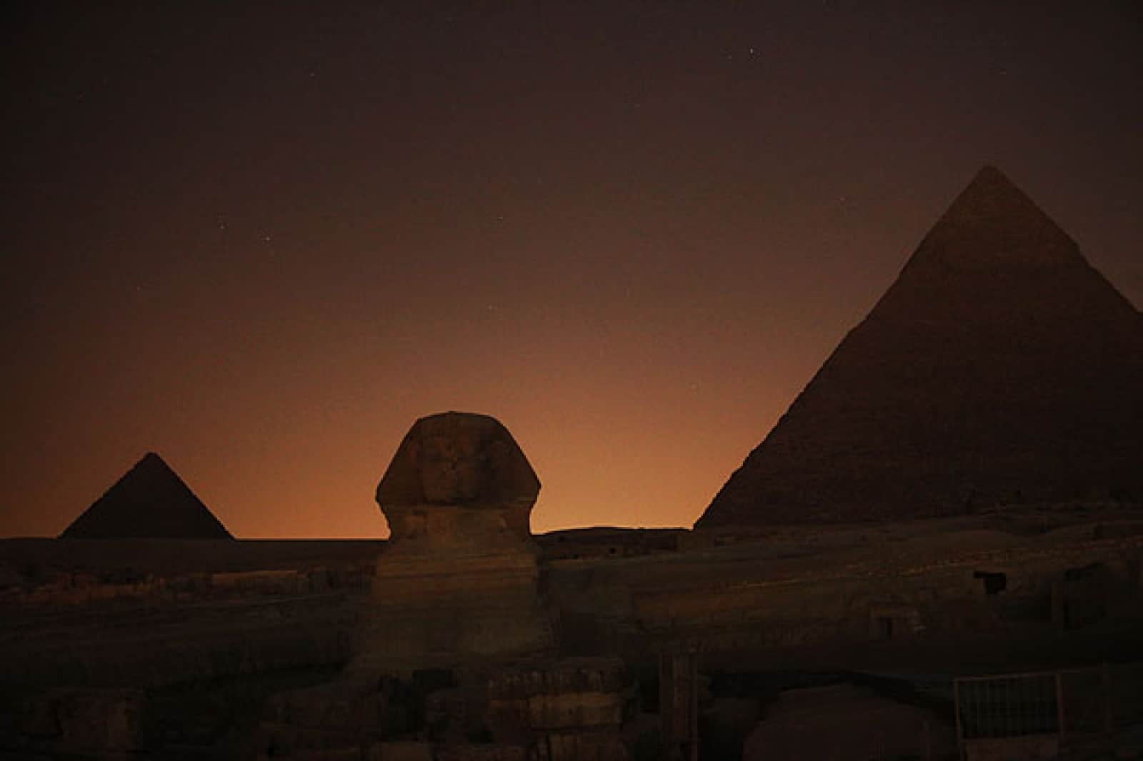 Earth Hour 2009: Sphinx und Pyramiden in Ägypten