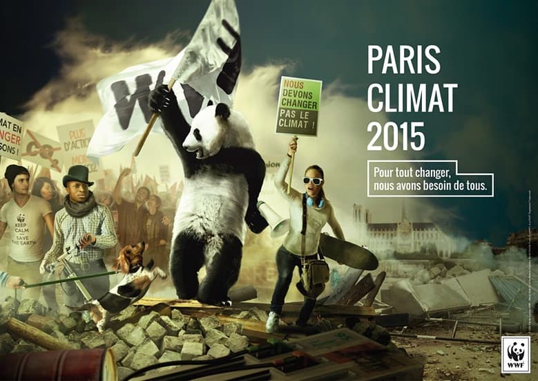 WWF Frankreich Plakat zu UN-Klimakonferenz COP 21 in Paris