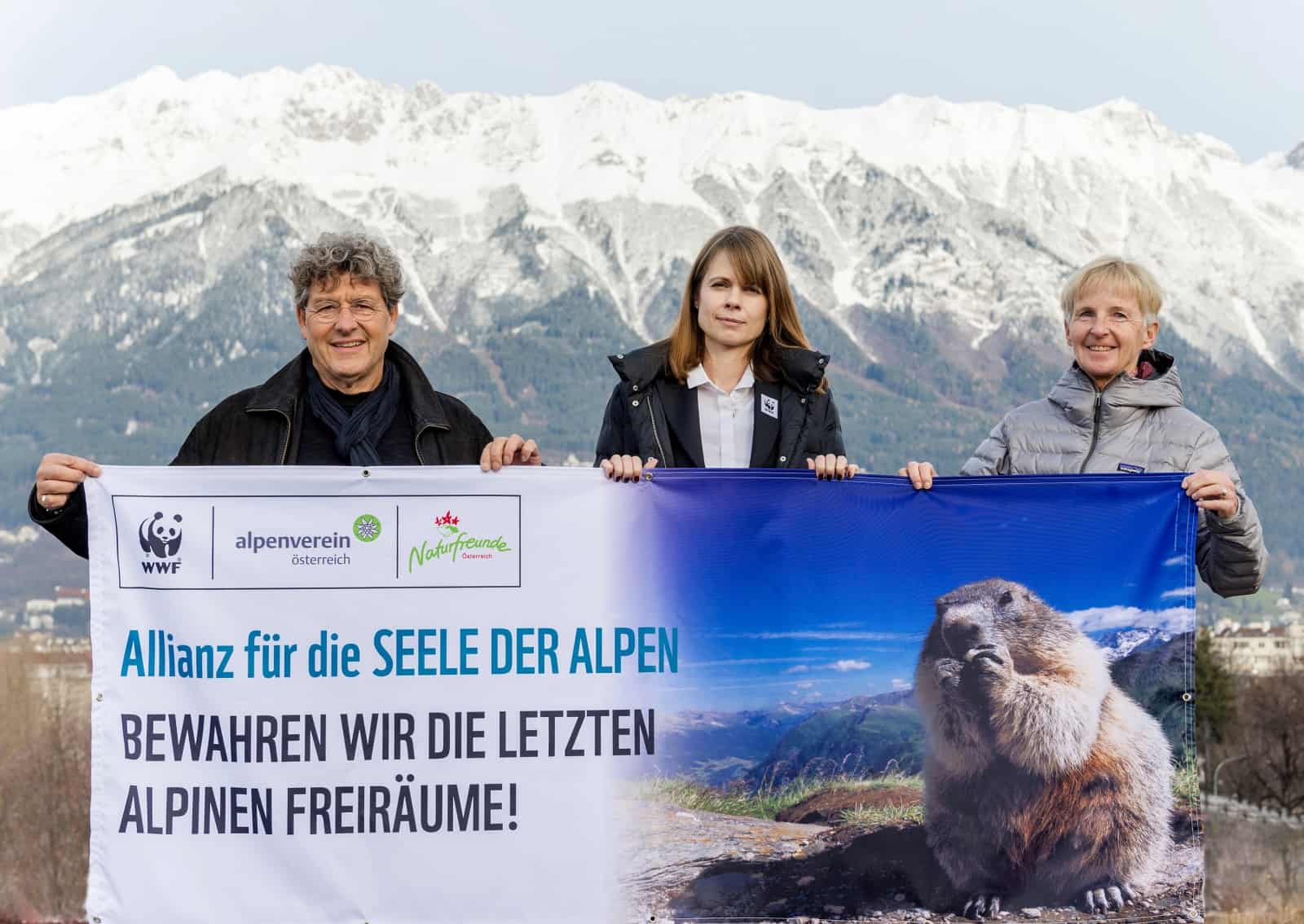 Allianz für die Seele der Alpen: WWF, Alpenverein und Naturfreunde vor der Nordkette