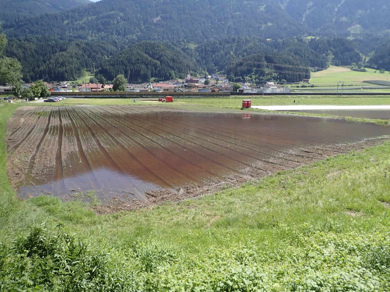 Inn-Hochwasser 2019 in der Gaissau