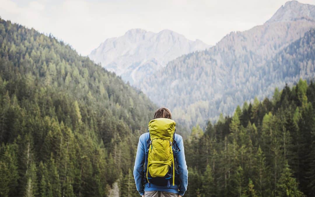 Ein Wanderer in den Alpen. (c) Adobestock 231891851