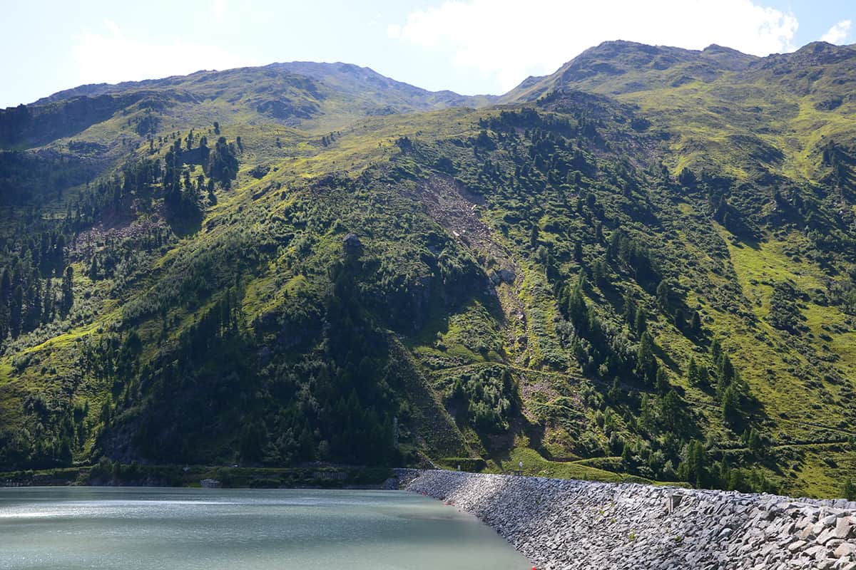 Rutschung am Gepatschstausee. (c) Marianne Götsch