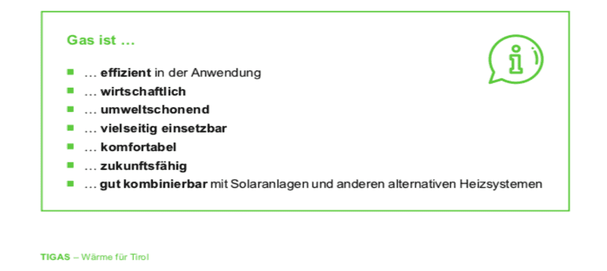 TIWAG website spricht vom umweltfreundlichen Gas Quelle: tigas.at/produkte TIWAG website spricht vom umweltfreundlichen Gas
