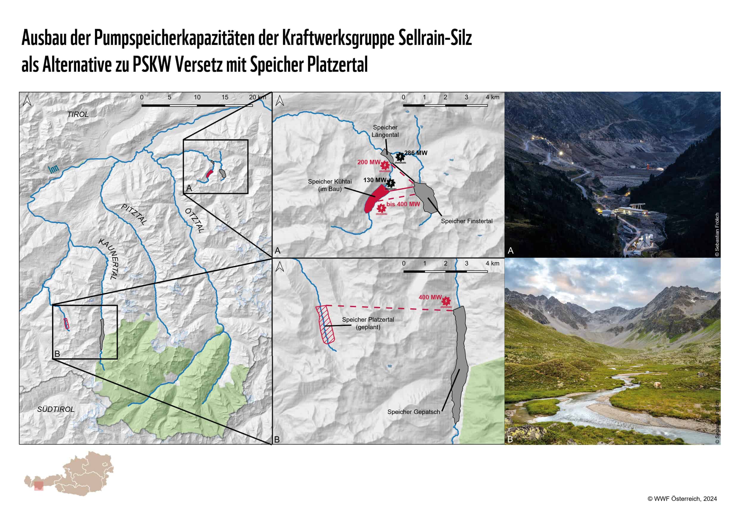 Grafik zum Pumpspeicher-Vergleich. (c) WWF Österreich Staudamm Gepatschspeicher Kraftwerk Kaunertal © Sebastian Frölich