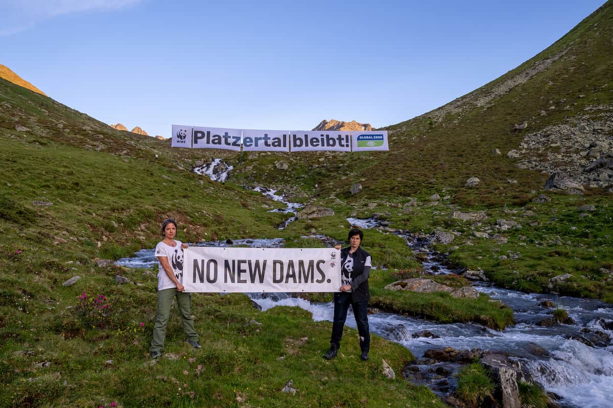 Protestaktion Platzertal