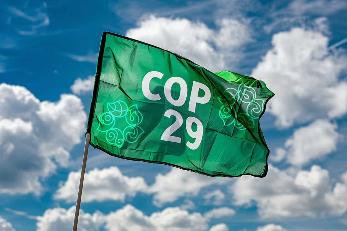 COP 29 Flagge 1200×800 (c) AdobeStock / Jon_Le-Bon COP 29 Flagge 1200x800 (c) AdobeStock / Jon_Le-Bon